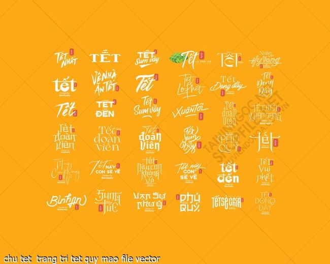 chu tet 2023 decor moi nhat file vector